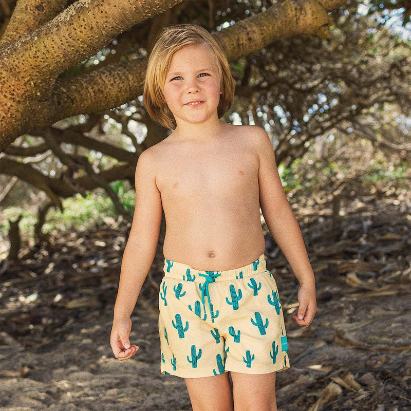 Cactus Jack Junior Swim Shorts in Yellow