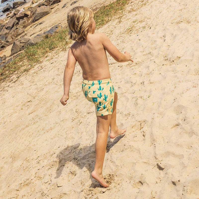 Cactus Jack Junior Swim Shorts in Yellow