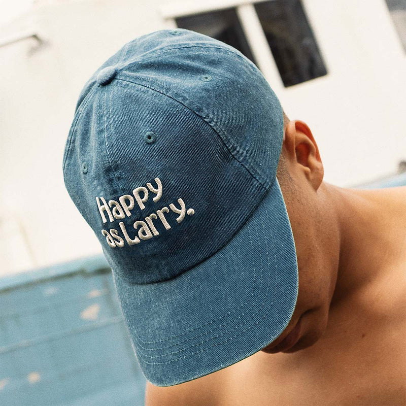 Happy as Larry Cap in Navy