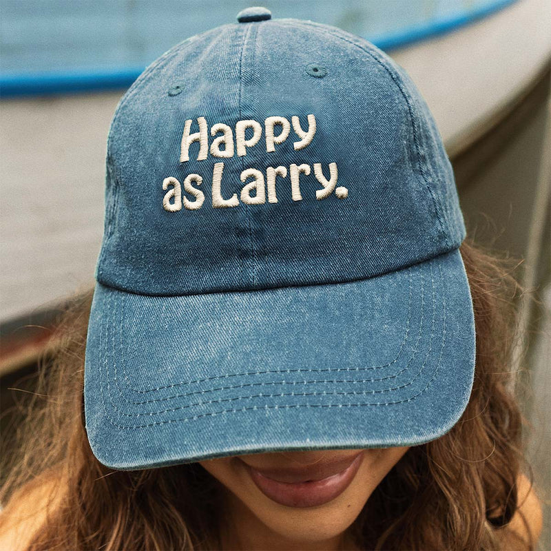 Happy as Larry Cap in Navy