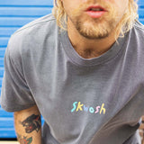 Skwosh Emblem Regular Tee in Charcoal