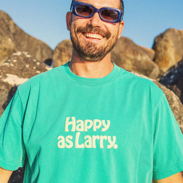 Happy As Larry Regular Tee in Green