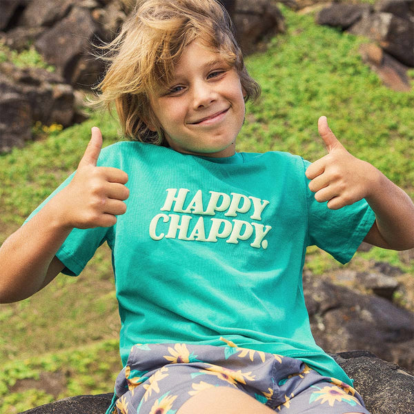 Happy Chappy Teen Regular Tee in Green