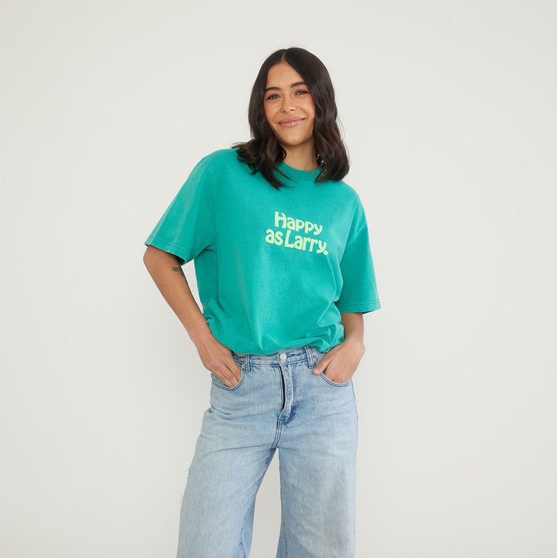 Happy As Larry Regular Tee in Green