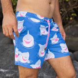 Jolly Jaws Swim Shorts in Blue