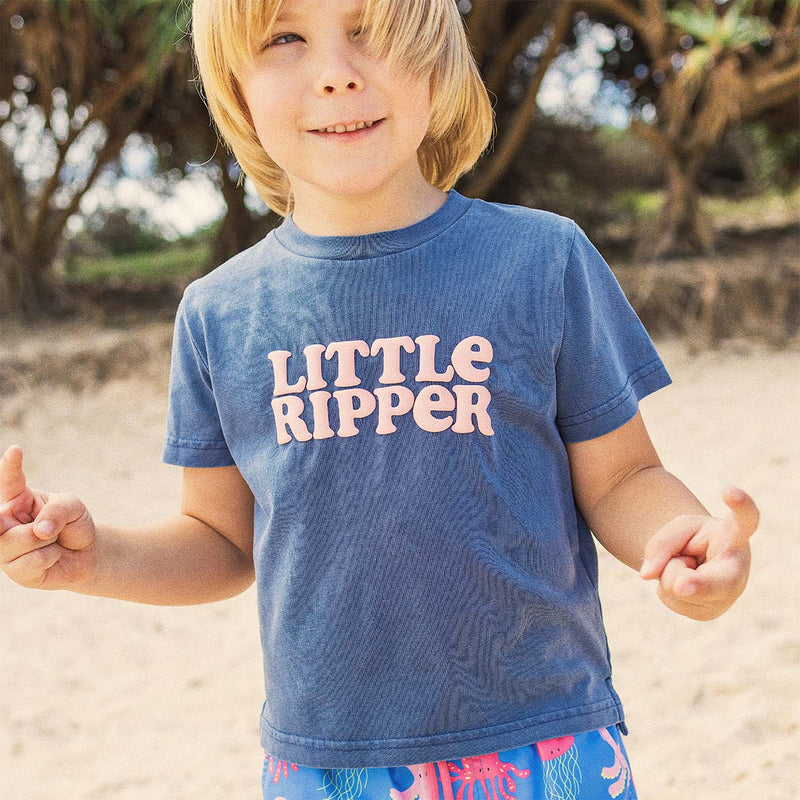 Little Ripper Junior Regular Tee in Navy