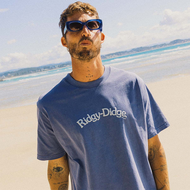 Ridgy Didge Regular Tee in Navy