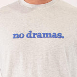 No Dramas Regular Tee in Snow Marle