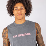 No Dramas Muscle Tank in Charcoal