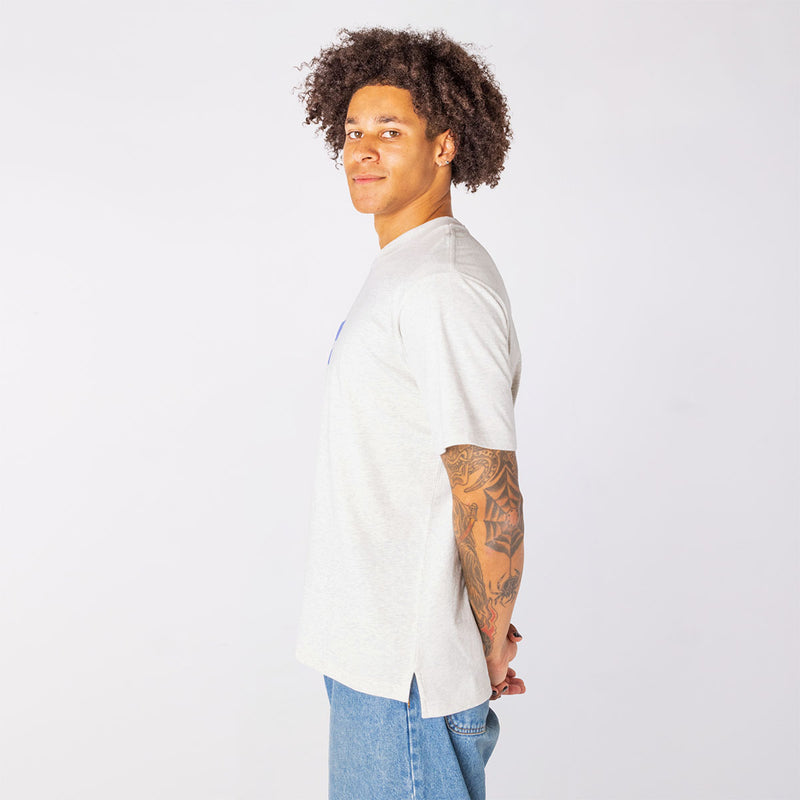 Yeah Nah Regular Tee in Snow Marl