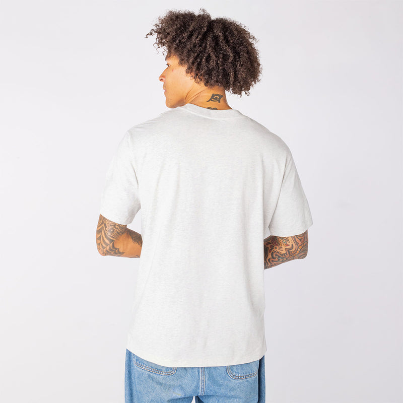 Yeah Nah Regular Tee in Snow Marl