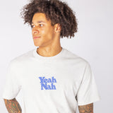 Yeah Nah Regular Tee in Snow Marle