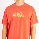 She'll Be Right Regular Tee in Red