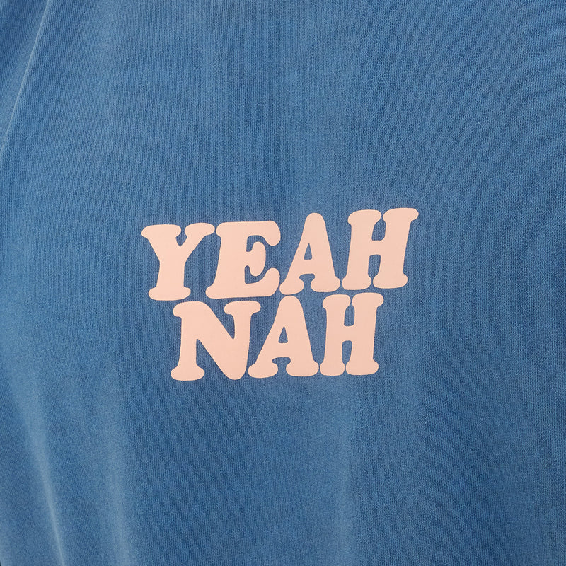 Yeah Nah Regular Tee in Navy