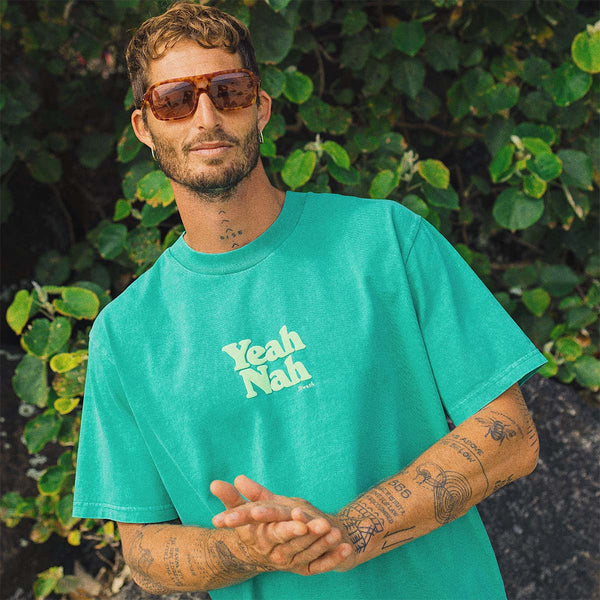 Yeah Nah  Regular Tee in Green