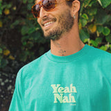 Yeah Nah  Regular Tee in Green