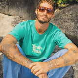 Yeah Nah  Regular Tee in Green