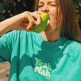 Yeah Nah  Regular Tee in Green