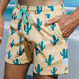 Cactus Jack Swim Shorts in Yellow