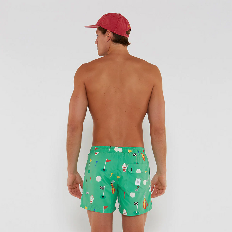 In The Hole Swim Shorts in Green